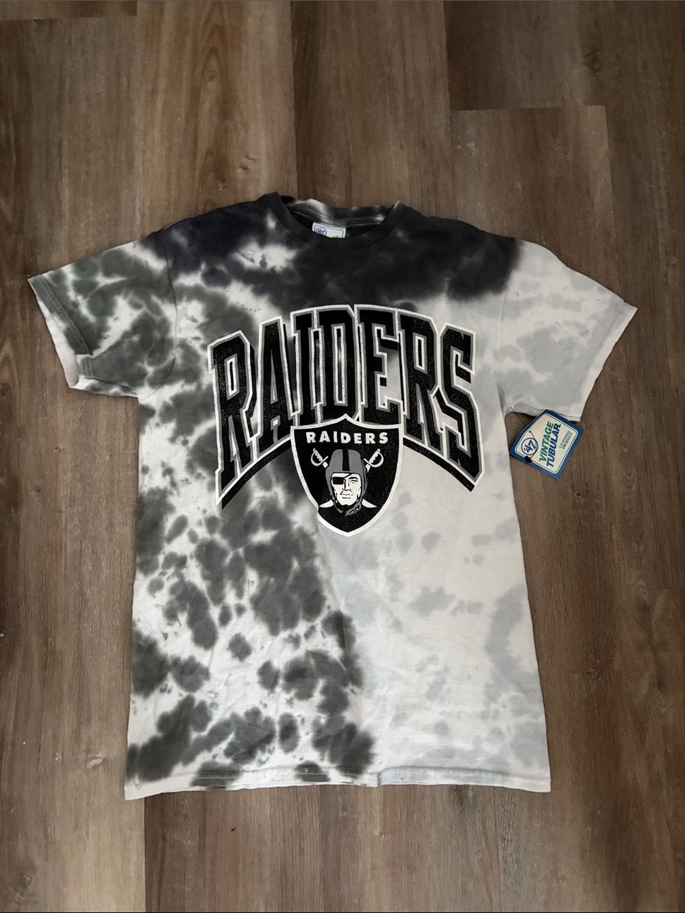 Las Vegas Riders Tie-Dye Raiders Tee - Black & White